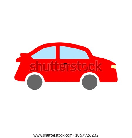 car illustration isolated - vector car, transportation vehicle -  automobile design