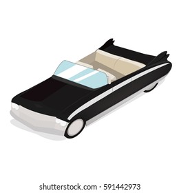 Car illustration. Retro car. Vector illustration
