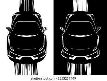  car illustration silhouette design vector art
