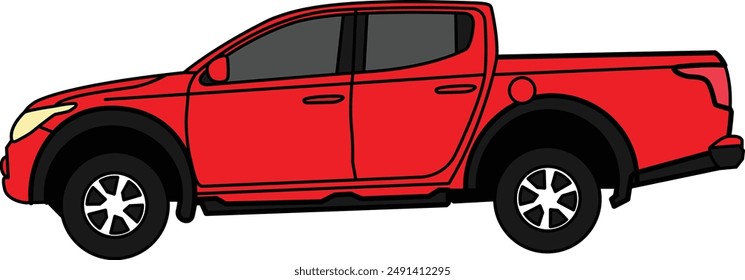 Car Illustration Vektorgrafik in flacher Bauweise