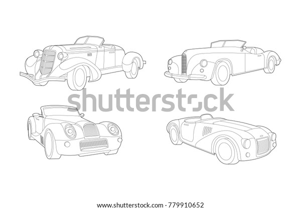 Car Illustration, Vector, Icon,
Isolated car, Vintage auto, Rent car, Transportation
concept