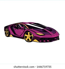 Car illustration vectorial design for tshirt