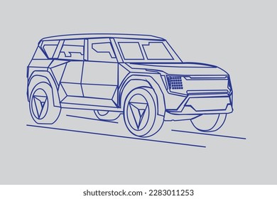 Car image with lines and black background