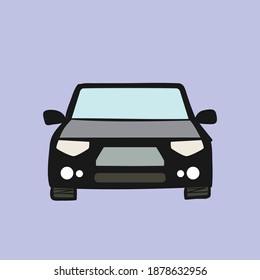 a car image on a light purple background