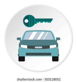 Car from impound yard icon. Flat illustration of car from impound yard vector icon for web