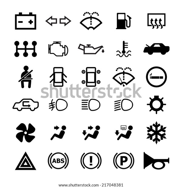 Car Indicator Icon Stock Vector (Royalty Free) 217048381 | Shutterstock