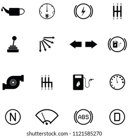 car indicator icon set