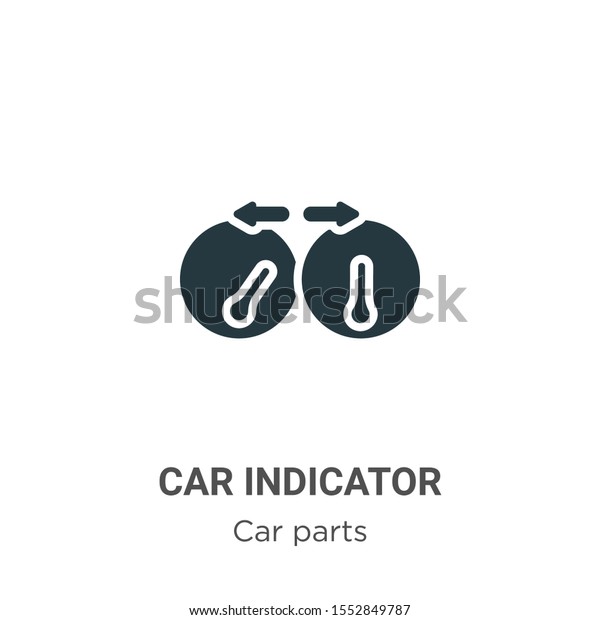 Car indicator vector\
icon on white background. Flat vector car indicator icon symbol\
sign from modern car parts collection for mobile concept and web\
apps design.