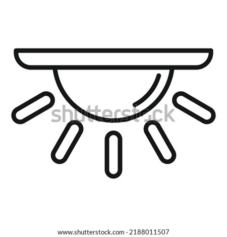 Car indoor light icon outline vector. Spare part. Machine seat