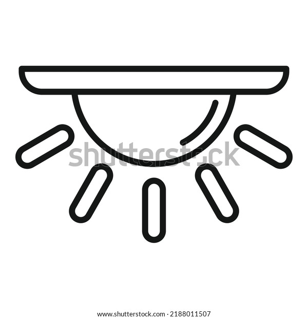 Car indoor light icon outline vector. Spare part.\
Machine seat