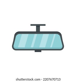 Car indoor mirror icon. Flat illustration of car indoor mirror vector icon isolated on white background