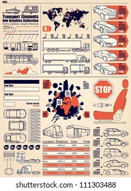 car info graphics,vector set