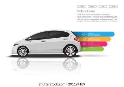 Car Infographics Design.vector