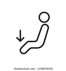 Car inside vent button symbol - b/w version