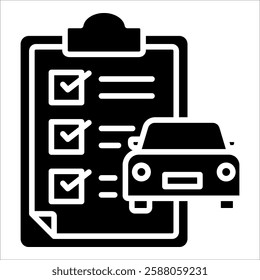 Car Inspection Icon Element For Design
