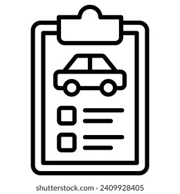 Car Inspection icon line vector illustration