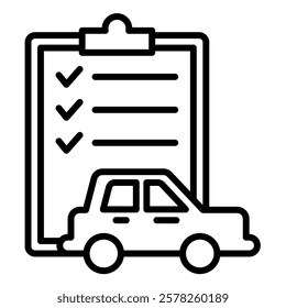 Car Inspection icon line vector illustration
