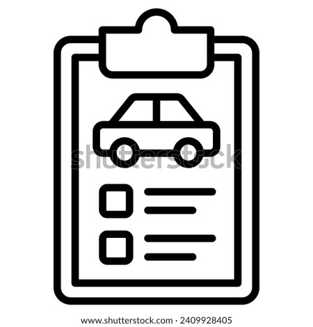 Car Inspection icon line vector illustration
