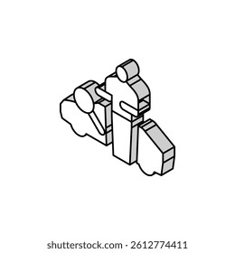 car inspection mechanic isometric icon vector. car inspection mechanic sign. isolated symbol illustration