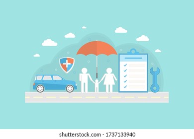 Car inssurace concept icon and vector .