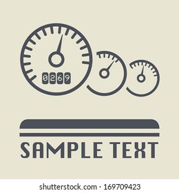  Car instruments icon or sign, vector illustration