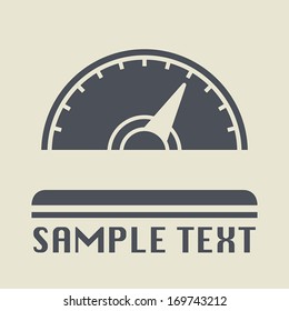  Car instruments icon or sign, vector illustration