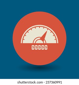 Car instruments icon or sign, vector illustration