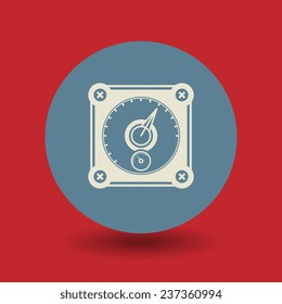 Car instruments icon or sign, vector illustration