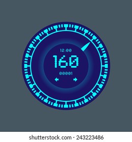 Car instruments icon or sign, vector illustration