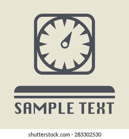 Car instruments icon or sign, vector illustration