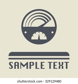 Car instruments icon or sign, vector illustration