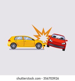 Car Insurance and Accident Risk Colourful Vector Illustration 