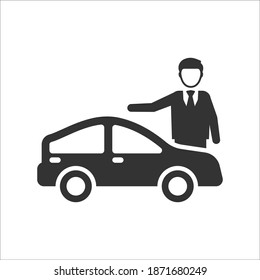 Symbol des Kfz-Versicherungsvermittlers, Vektorgrafik