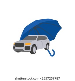 Car Insurance, Automotive Flat Illustration Isolated