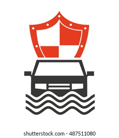 car insurance business icon vector illustration design