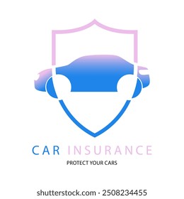 car insurance company design logo template