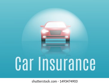 Car Insurance Concept Banner Text Vector Stock Vector (Royalty Free ...