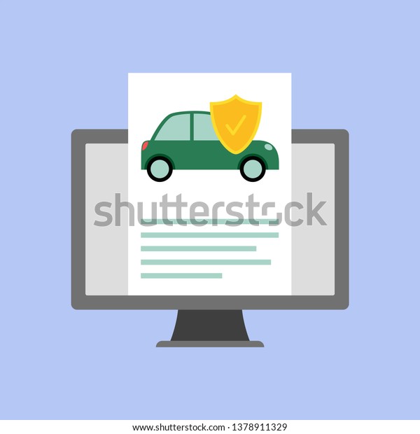 Car insurance concept, car protection,\
business concept vector\
illustration