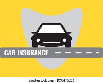 Car insurance concept. Vector eps 10