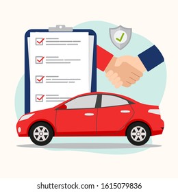 Car insurance concept, vector illustration