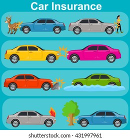 car insurance concept, vector illustration 