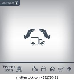 Car Insurance concept web icon. vector design