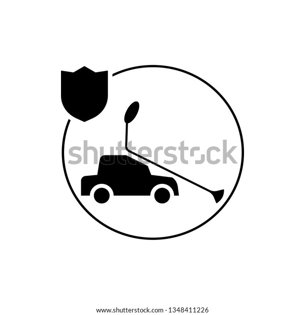 Car, insurance,\
crash icon illustration isolated vector sign symbol - insurance\
icon vector black -\
Vector