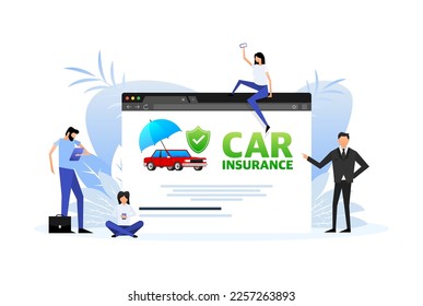 Car insurance document. Insurance policy. Auto safety concept.