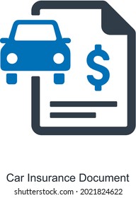Fahrzeugversicherungsunterlagen - Symbolkonzept