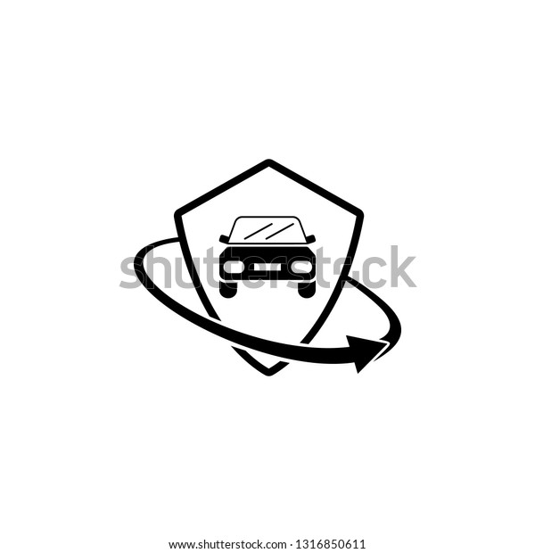 car insurance. Element\
of insurance in shield icon. Premium quality graphic design icon.\
Signs and symbols collection icon for websites, web design, mobile\
app