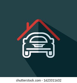 car insurance flat vector icon - ui icon vector