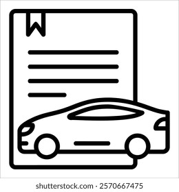 Car Insurance Icon Element For Design