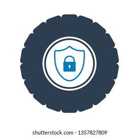 Car Insurance Icon. Flat style vector EPS.