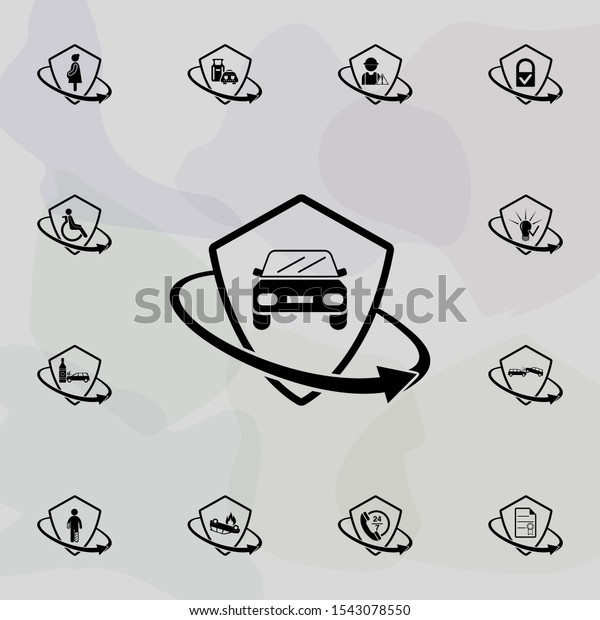 Car insurance icon. Insurance icons universal set\
for web and mobile